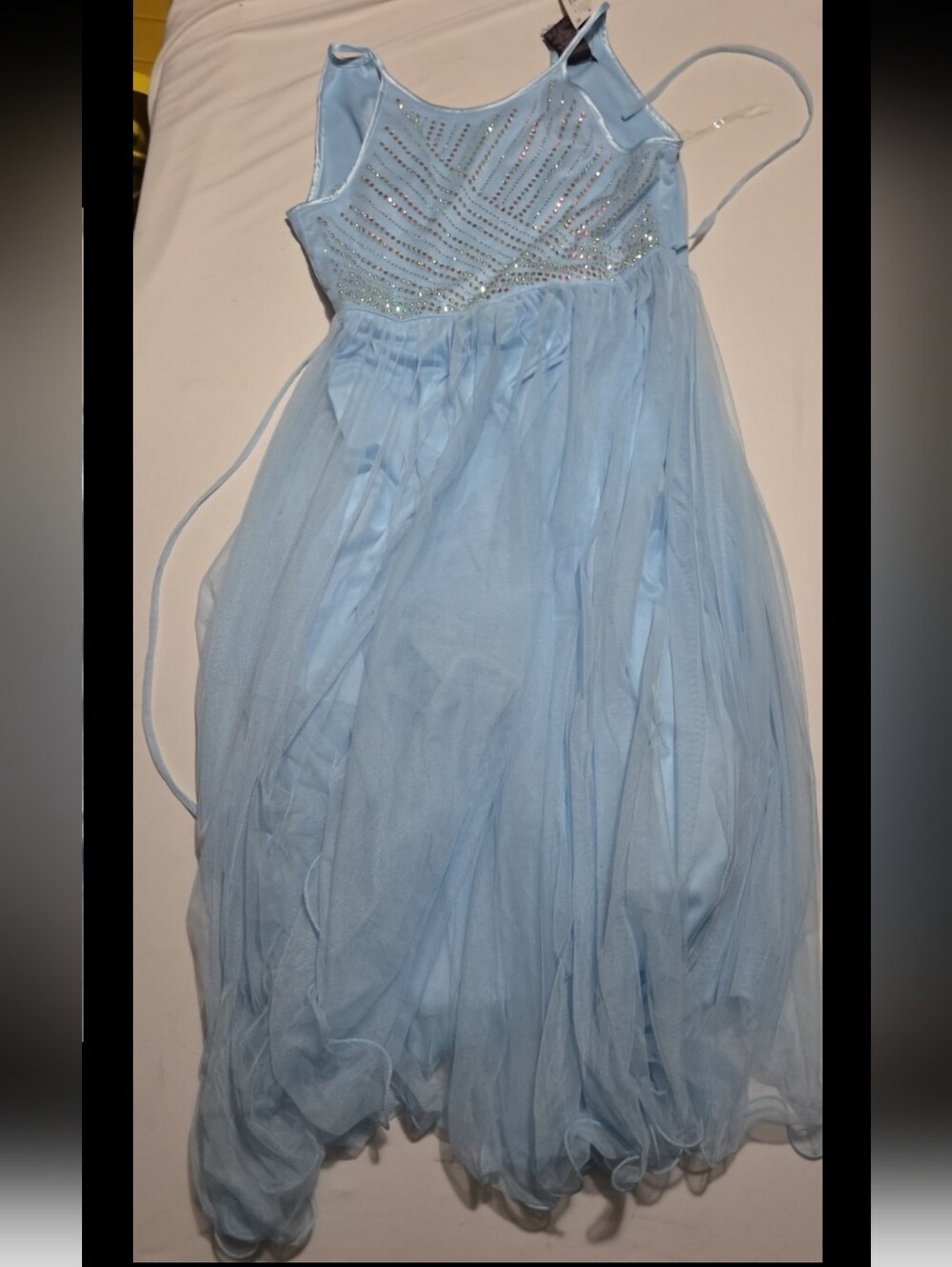 New xtraordinary girls size 16 blue Jeweled Cinderella dress #24